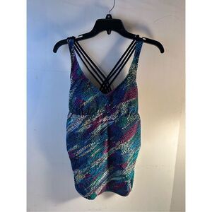 Ava & Viv swim tank top 14w multicolored